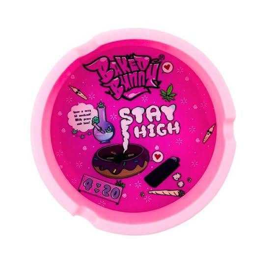 Cinzeiro de Silicone C/ Fundo de Vidro Baked Bunny