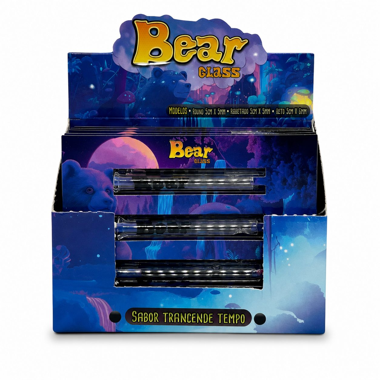 Piteira De Vidro Bear Glass 3 Modelos